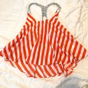 XTaren large tank top with chain accents